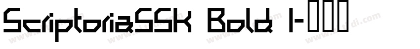 ScriptoriaSSK Bold I字体转换